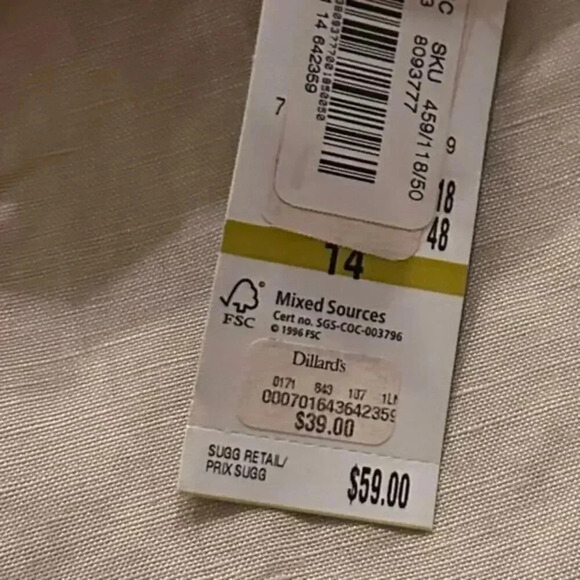 Kasper‎ Linen Trouser Dress Pants Size 14 NWT - Picture 3 of 6